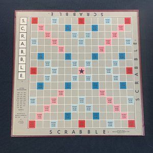 Scrabble Board with Original Box Vintage Copyright 1949